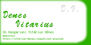 denes vitarius business card